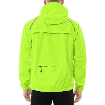 China Reflective Cycling Golf Anorak Rainproof Lightweight Windproof Jacket Breathable Men's Running Jacket for sale