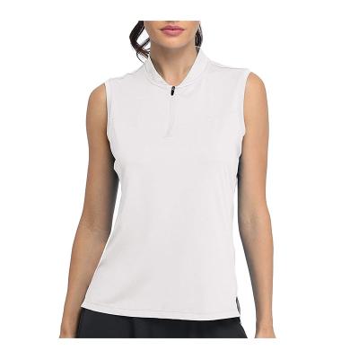 China Breathable Women's Golf Polo Shirt Tennis Sports Vest UPF 50+ Sleeveless Lightweight Quick-Drying Sweatshirt for sale