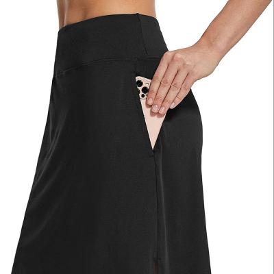 China Anti-Static Women's Golf Skort Knee Length Skorts Casual Workout Active Sporty Skort Plus Size Tennis Skirt for sale