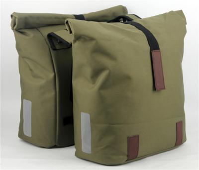 China Custom Large Capacity Water Resistant RPET Travel Bike Carry Pack Motorcycle Side Hanging Bag Army Saddle Outdoor Recycling Bag for sale