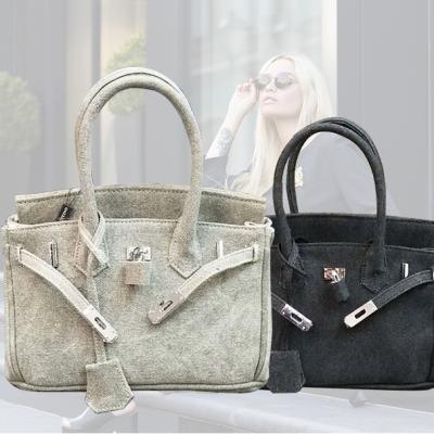 China High Quality Classic Washed Jeans Handbag 25CM 30CM 35CM Designer Tote Expensive Canvas Bag Ladies Cross Body Bag for sale