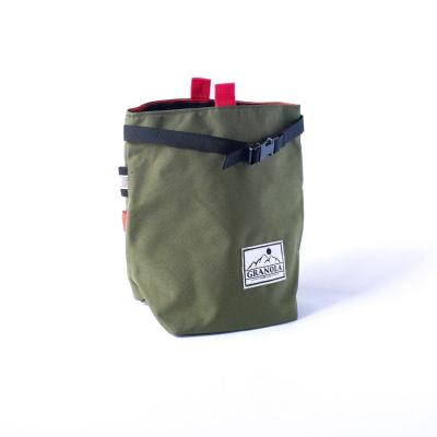 China Brand New Eco Friendly Recycled Chalk Bucket Bottle Cloth Climbing Chalk Bag Bouldering Chalk Bucket for sale