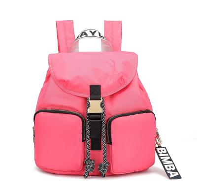 China Custom Outdoor Anti Theft Drawstring Fin Cover Backpack Women Travel Rucksack Bags Vintage Lady Girls Backpack for sale