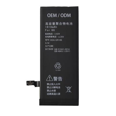 China High Capacity 3.8v High Capacity 3.8v Original OEM Mobile Phone Battery Fast Charging Support Good Quality Spare Parts For I Phone 6 Battery for sale