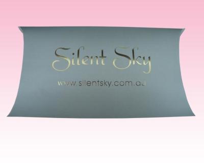 China custom retail paper packaging pillow boxes printing supplier with 350gram art paper for sale