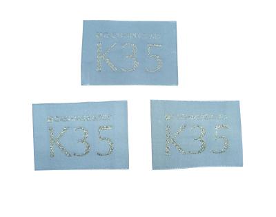 China custom woven name tags clothing labels online fabric tags with gold logo for sale for sale