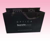 China custom recycled black paper gift bags wholesale with cotton ropes company en venta
