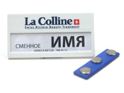 China custom order name magnetic badges labels company name tags for work manufacturer for sale