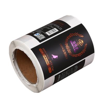 China custom Self adhesive sticker label printing for Wines & spirits bottle factory for sale