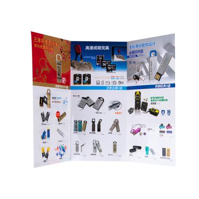 China custom luxury full color a5 tri fold leaflet flyer printing design manufacturer for sale