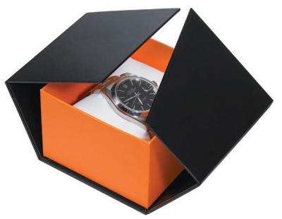 China Modern Style Watch Packaging Box Cardboard Watch Box With Pillow Imprint Logo for sale