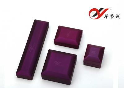 China Rubber Paint With Spotlight Plastic Jewellery Box In Purple Color for sale