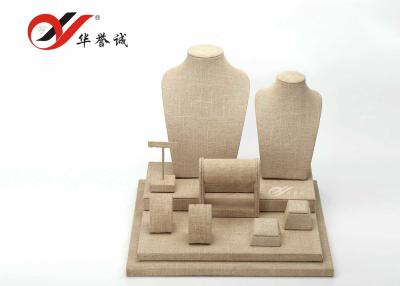 China Yellow Linen Jewelry Display Props Full Range Size Optional For Jewellery Showcase for sale