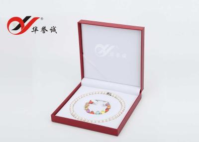 China Red PU Leather Necklace Box , Elegant Women'S Jewelry Box For Necklaces for sale