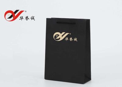 China Size Custom Black Recycled Paper Bags , Craft Shopping Bags With Handles for sale