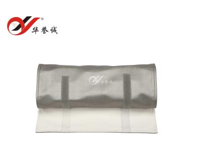 China Gray PU Leather Jewelry Roll Travel Case , Jewelry Roll Organizer For Finger Ring for sale