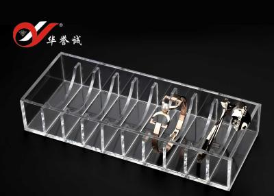 China Clean Color Acrylic Jewelry Display Stand Size Customized For 10 Bangles Display for sale