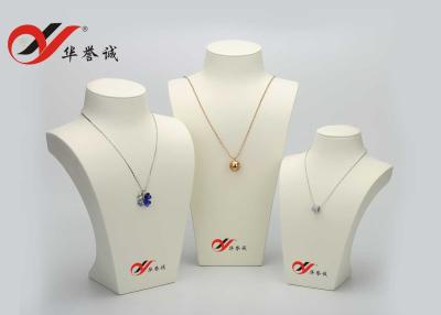 China Jewellery / Necklace Display Stand Resin And PU Leather Material Color Customized for sale