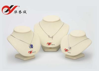 China Jewelry Bust Necklace Display Stand Funny / Elegant In PU Leather SGS Approved for sale