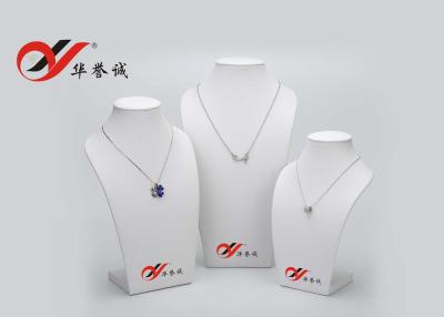 China Pendant / Necklace Display Stand Fashionable PU Leather Jewellery Display Busts for sale