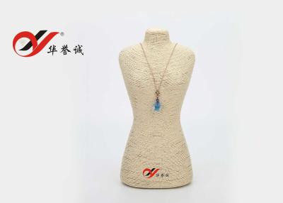 China Tamaño impreso logotipo del soporte de exhibición del collar de la cuerda de la hierba de la novedad modificado para requisitos particulares en venta