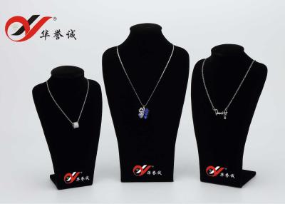 China 3 Set Necklace Display Stand Black Velvet For Jewelry Necklace Exhibition for sale