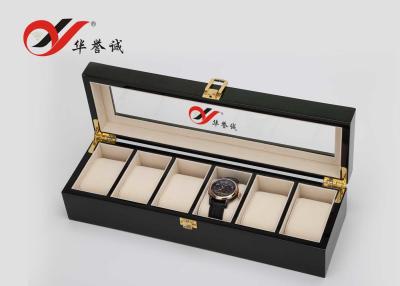 China Luxury Watch Box In MDF / Steel Paint 6 Units Watch Storage Box For Men for sale