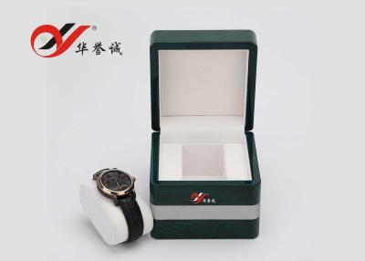 China Green Lacquer Wooden Personalized Watch Box , Fashion Watch Gift Box With Pillow for sale