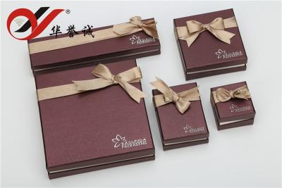 China Beautiful Bowknot Paper Jewelry Boxes Set Convenient Maintain For Jewelry Storage for sale