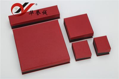 China Red Special Paper Jewelry Boxes Set Customized Logo For Jewelry Storage for sale