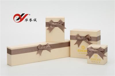 China Pendant / Bangle Packaging Small Cardboard Jewelry Boxes Set With Bowknot for sale