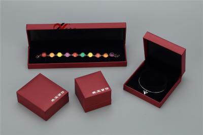 China Plastic Struction  Jewelry Display Box Set In Recycled Leatherette Paper for sale