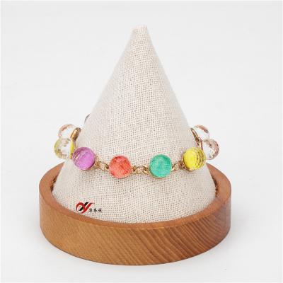 China Customize Ring and Bracelet Display Holder with Linen / Wooden Necklace Stand for sale