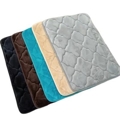 China Washable Washable Single Color Memory Foam Mat For Bathroom for sale