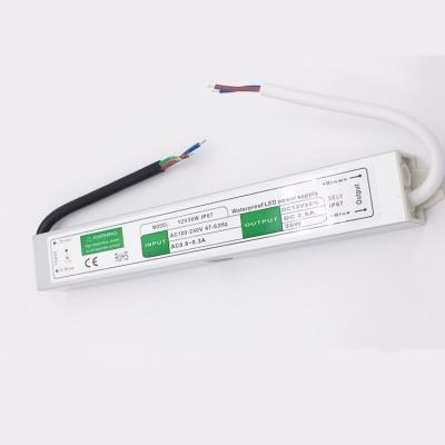 China 110v 220v 12v 30w Waterproof IP67 AC To Dc Led Switching Power Supply 24v 2.5a 30w for sale