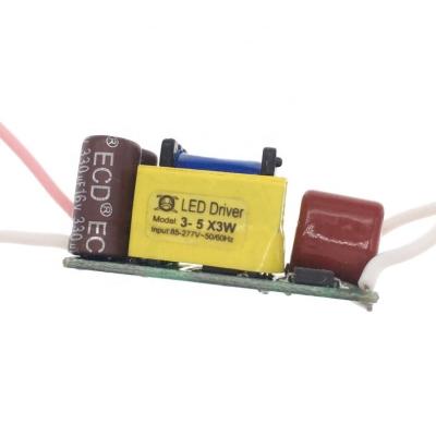 China LED Power Supply Isolation 3-5x3w 600ma Sun Led Driver 85-277V Constant Current Energy LED Driver 9w 12w 15w 9-16V Dark LED Power Supply ampule for sale