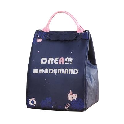 China Waterproof Portable Slim European Style Cooler Lunch Bag Insulated Oxford Handle Picnic Cooler Bag for sale