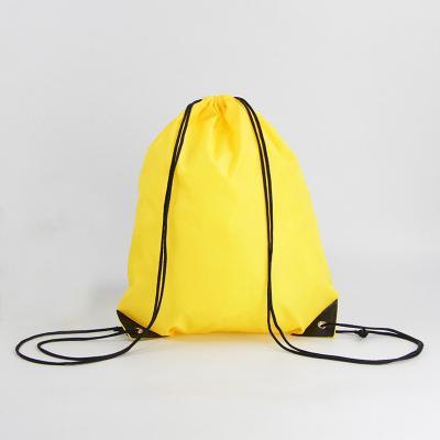 China Lightweight Nylon Sports Gym Bag Drawstring Backpack Promotion Drawstring Gym Waterproof Bag for sale