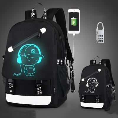 China INEO Children Trolley Anti-theft Luminous School Bag With Wheels High School Bag For Laptops Custom Logo for sale