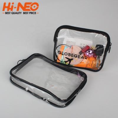 China Wholesale Cheap Waterproof Toiletry Travel Organizer Clear PVC Toiletry Bag Zippered Bag for sale