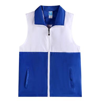 China Breathable Colorblock Vest Men And Women Offer Breathable Sleeveless Vest Top With Zipper for sale