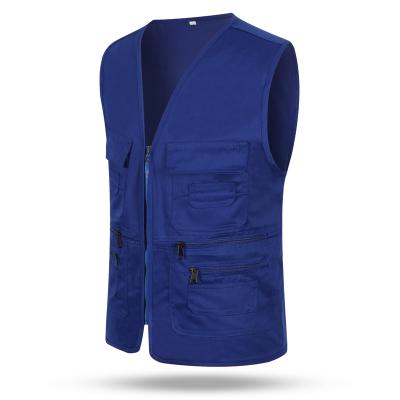 China Custom Colorful Breathable Workwear Vest Safety Vest Outdoor Work Vest With Pockets for sale