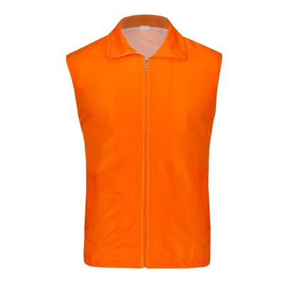 China Breathable Special Zipper Full Peach Design Nylon Windproof Jacket For Men Color Sleeveless Custom Jacket for sale