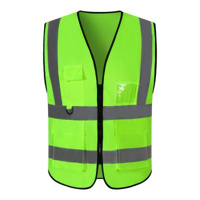 China High Visible Textile Safety Vest Work Patch With Pockets Safety Guards Reflective Stripes Protective Vest for sale