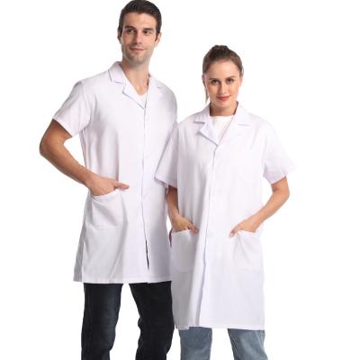 China The original low price hospital uniform white coat factory produces high quality pure white long coat hospital cotton uniform coat for sale