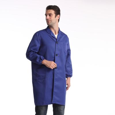 China Hospital Uniform Premium Lab Coat Work Uniform Blue Coat Frosted Lab Uniform Coat New for sale