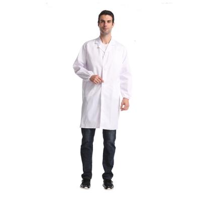 China Factory direct sale women's lab uniform white long-sleeved lab uniform professional coat men's hospital for sale