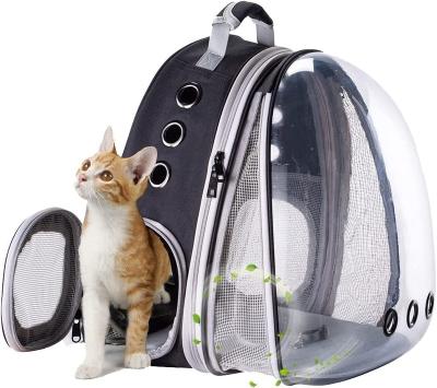 China Stocked Top quality Black-Expandable Cat Backpack Carrier Space Capsule Astronaut Bubble Window Pet Backpack for sale