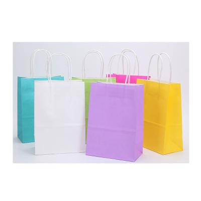 China Recycled Materials Kraft Paper Recyclable Paper Bags With Rope Jane Recycle-Use Shopping Paper Bags for sale