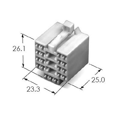 China KET Korea Electric Terminal Connectors MG610837 Automotive Housing Wire to Wire Connector for sale